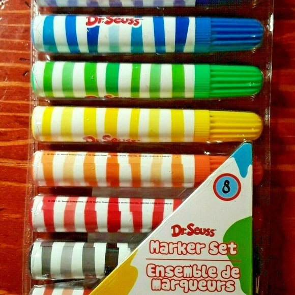 Dr. Seuss Gift Set: 6 Erasers, 40 Foil Stickers, 8 Markers, 1 Activities Package - Picture 3 of 5